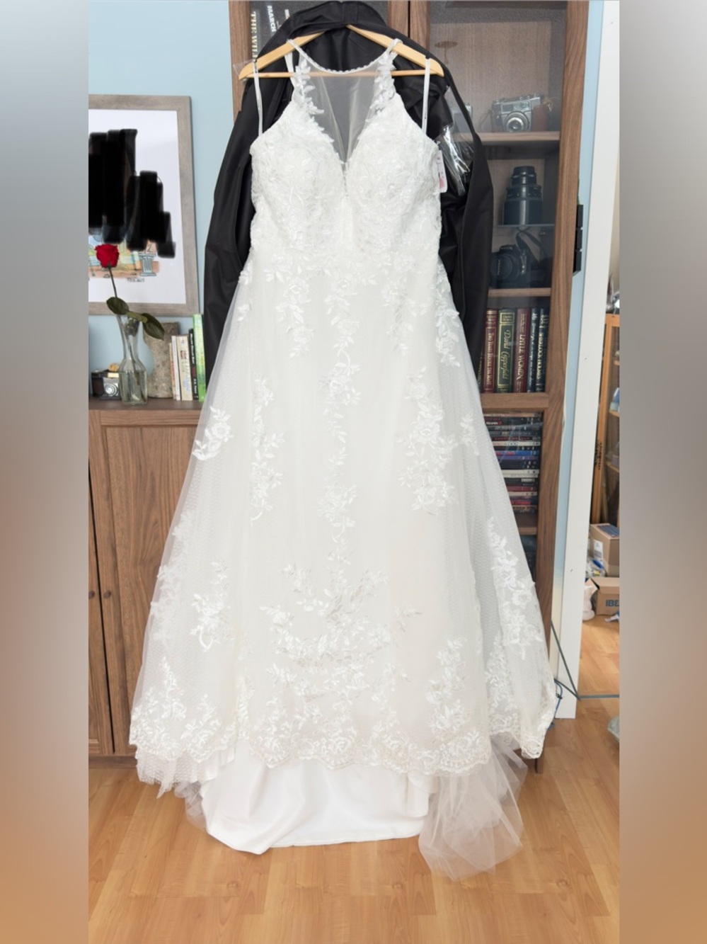 White custom Lace A-Line Wedding Dress